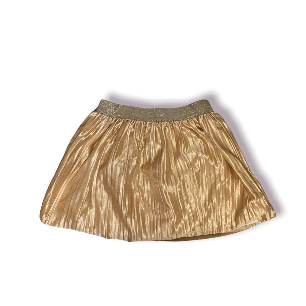 Cute shimmer gold miniskirt